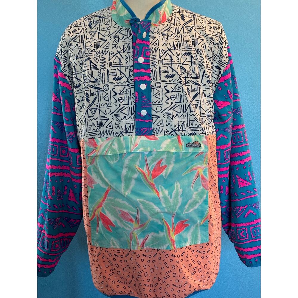 Euc! Chubbies Pullover Reversible Jacket Sherpa &… - image 8